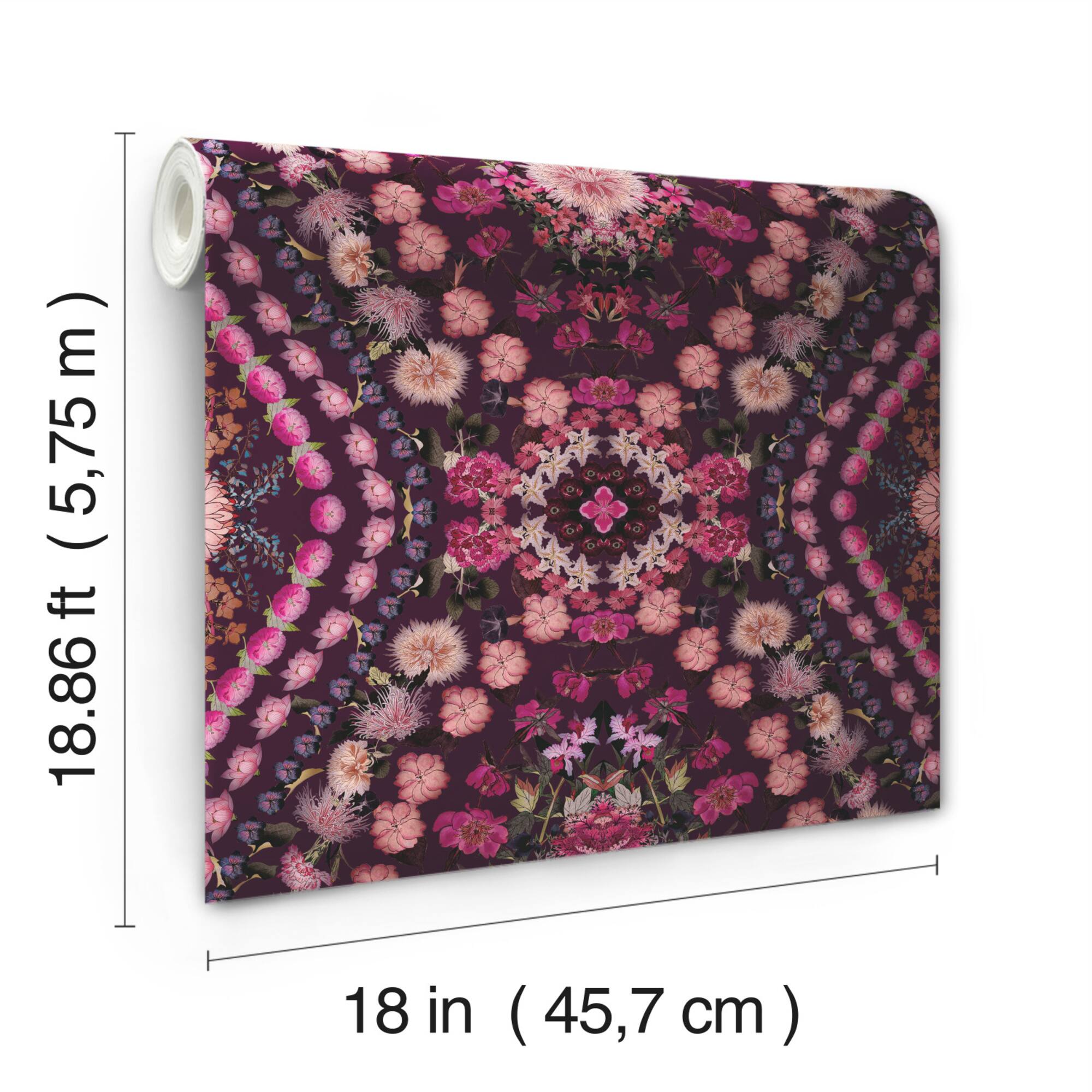 RoomMates Mr. Kate Dried Flower Kaleidoscope Peel & Stick Wallpaper